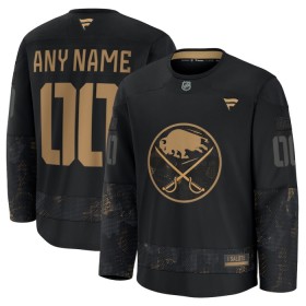 Buffalo Sabres Trikot Custom Fanatics Military Appreciation Practice 2024-25 Schwarz - Herren